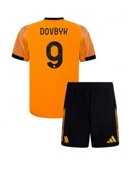 AS Roma Artem Dovbyk #9 Auswärts Trikotsatz für Kinder 2025-26 Kurzarm (+ Kurze Hosen)